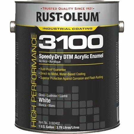 RUST-OLEUM Paint, 3100, 5 gal, Light, Gloss, High Performance, Water, 2PK 3109397